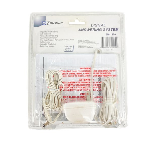 Emerson Digital Answering System EM-1200 Voice Activated Recording Ring Select - Picture 6 of 6